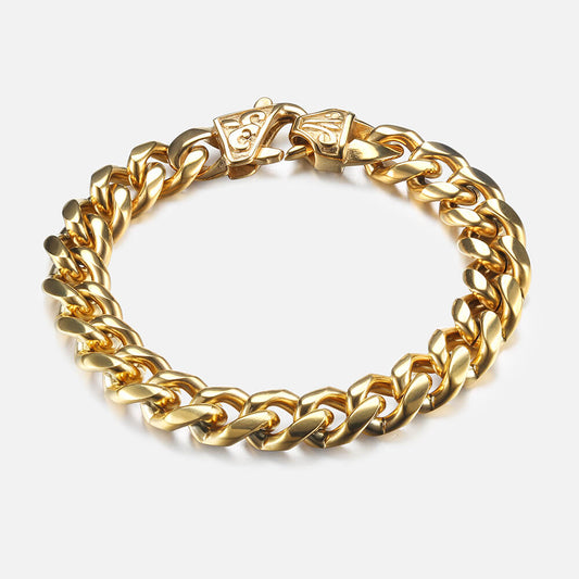 10mm Stainless Steel Cuban Bracelet