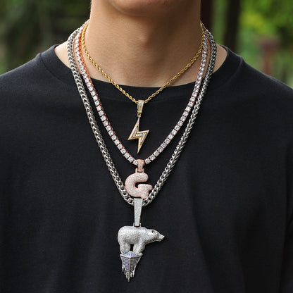 Iced Polar Bear Pendant