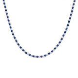 Blue&White Zircon Tennis Chain Hip Hop Necklace