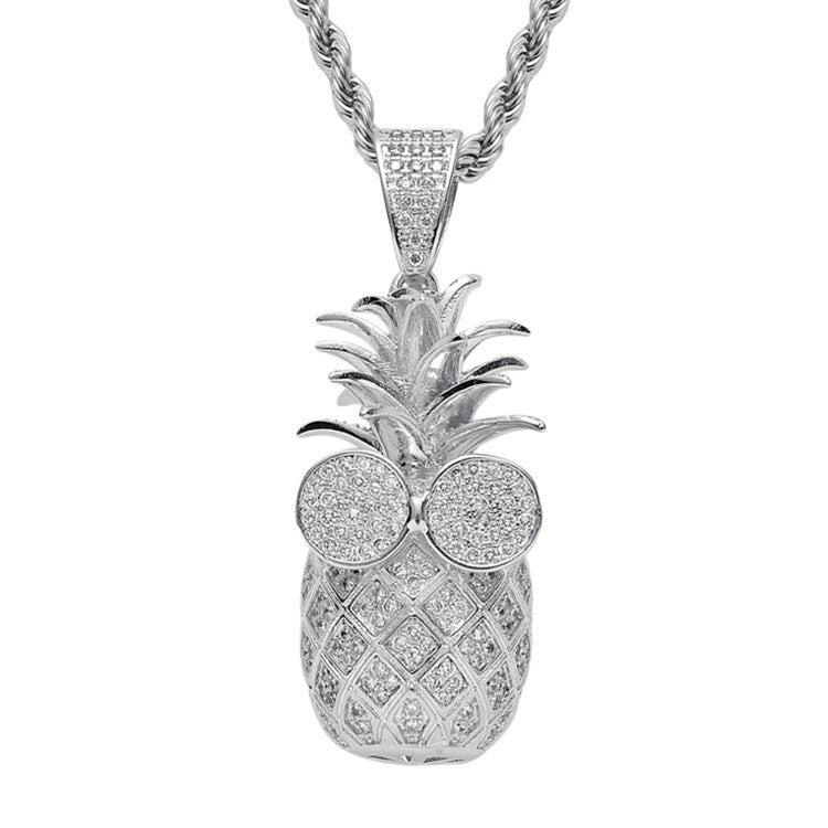 New Hip Hop Jewelry Pineapple Pendant
