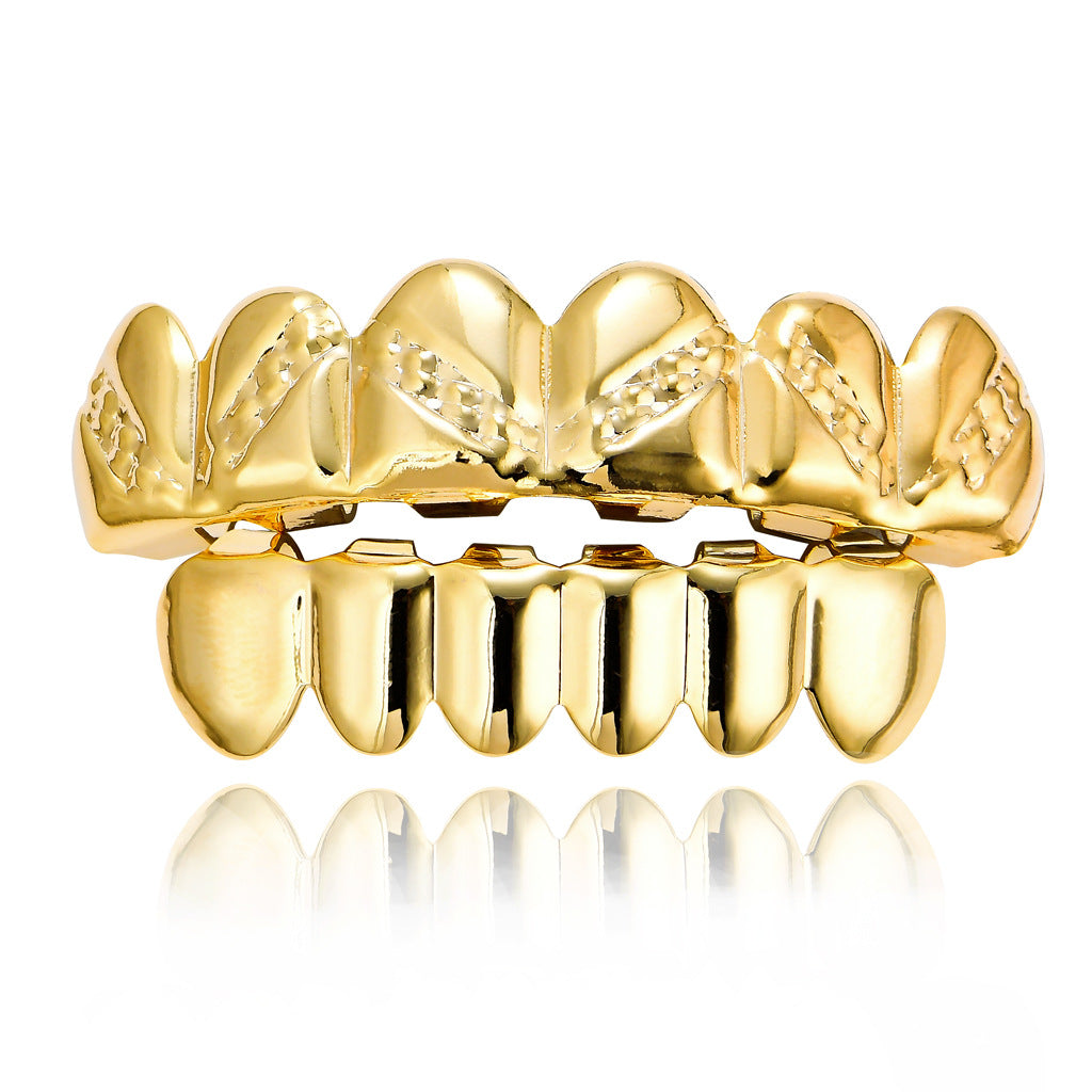 Halloween Prom Real Gold Plated Glossy Twill Grillz