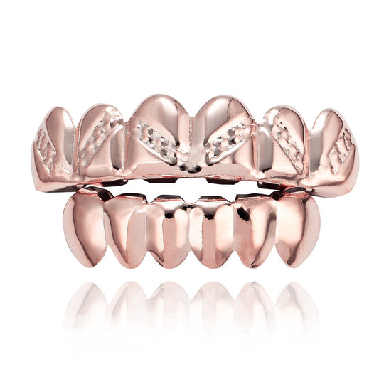 Halloween Prom Real Gold Plated Glossy Twill Grillz