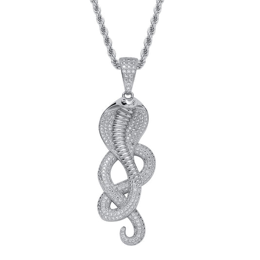 Iced Cobra Micro Zircon Pendant