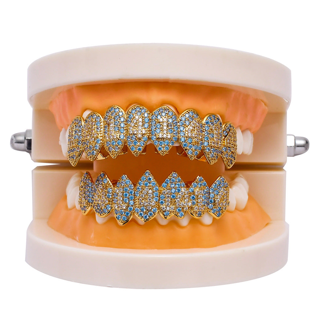 The New 1414 Micro-inlaid Color Zircon Hip-hop Grillz