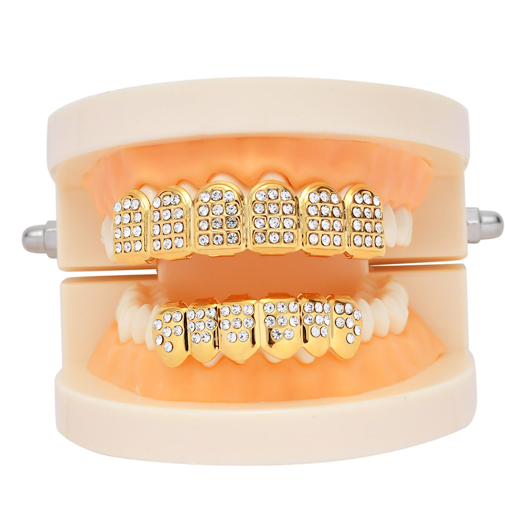 Halloween Shiny Gold-plated Micro Drill Grillz