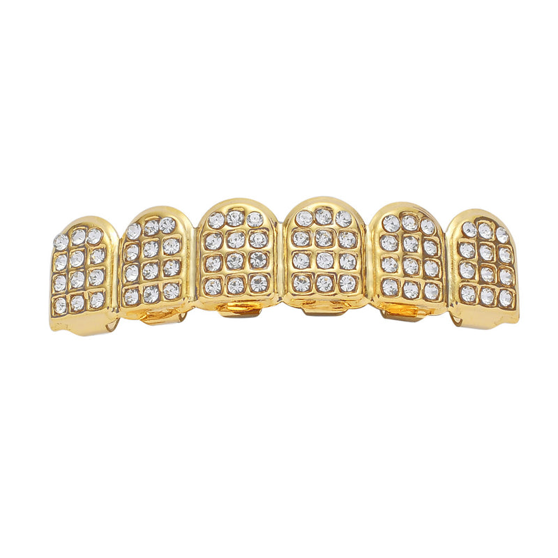 Halloween Shiny Gold-plated Micro Drill Grillz