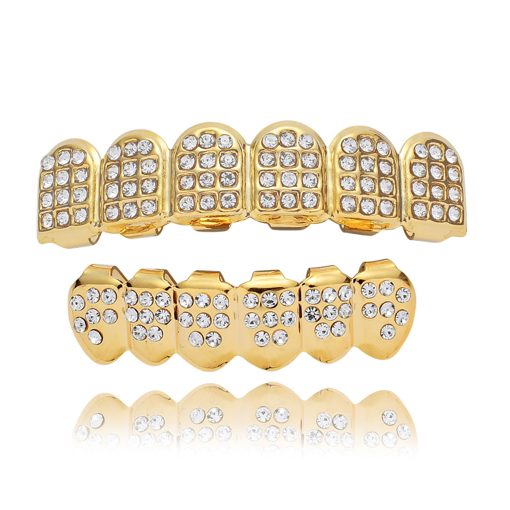 Halloween Shiny Gold-plated Micro Drill Grillz