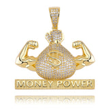 Hip hop money bag pendant
