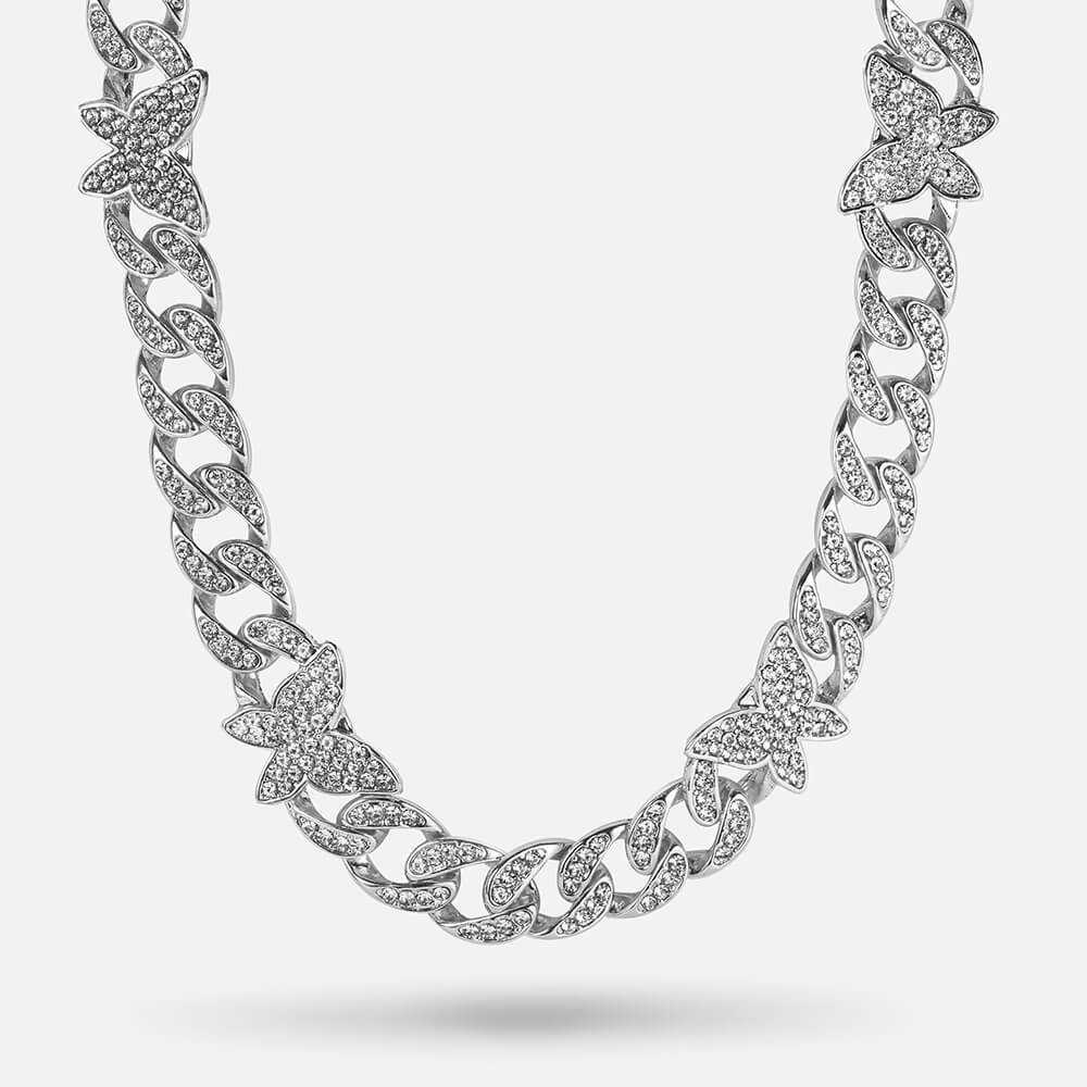 12mm Butterfly Cuban Hip Hop Necklace03 | iceremix.com
