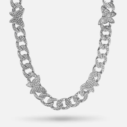 12mm Butterfly Cuban Hip Hop Necklace03 | iceremix.com