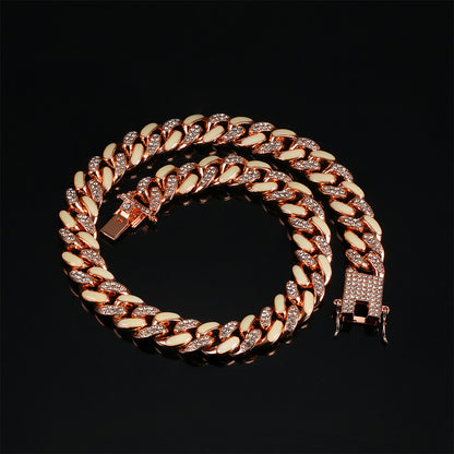 12mm Micro Paved Luminous Hip Hop Necklace