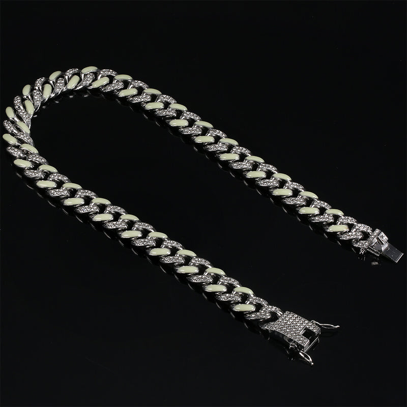 12mm Micro Paved Luminous Hip Hop Necklace