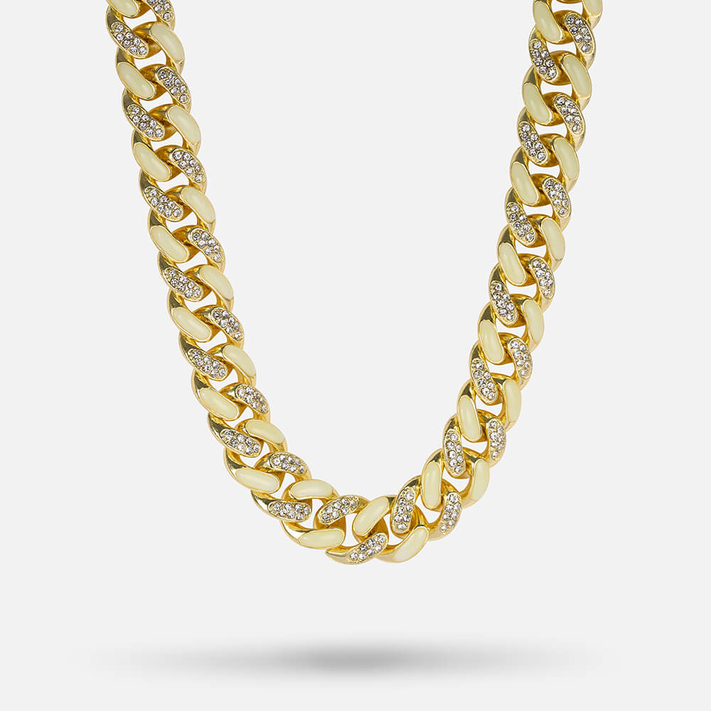 12mm Micro Paved Luminous Hip Hop Necklace01 | iceremix.com