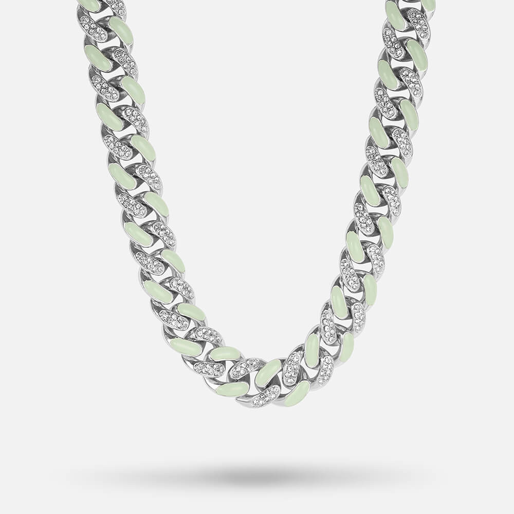 12mm Micro Paved Luminous Hip Hop Necklace03 | iceremix.com