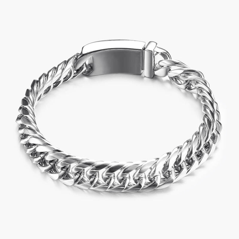 12mm Stainless Steel Spiga Bracelet
