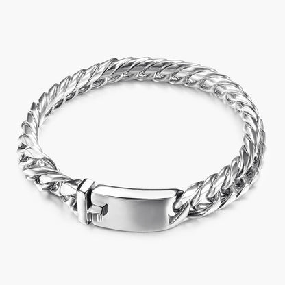 12mm Stainless Steel Spiga Bracelet