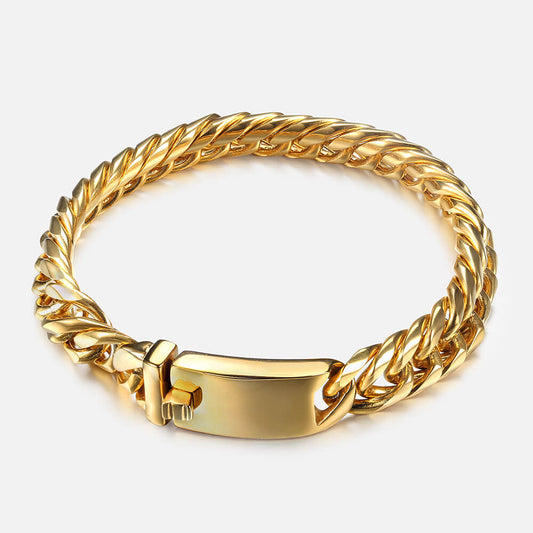 12mm Stainless Steel Spiga Bracelet
