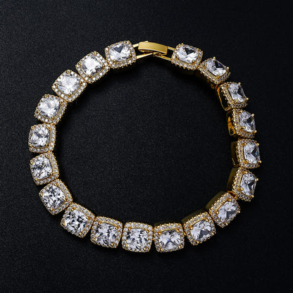 10mm Wide Square Zircon Bracelet