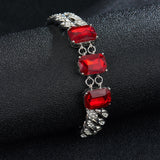 13mm Red Glass Crystal Bracelet