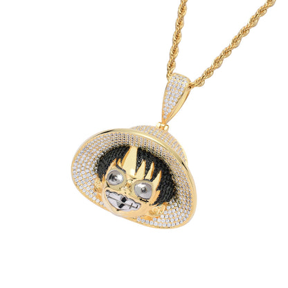 Classic Anime One Piece Luffy Zircon Pendant