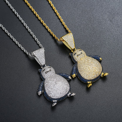 Iced Cartoon Pokemon Snorlax Hip Hop Pendant