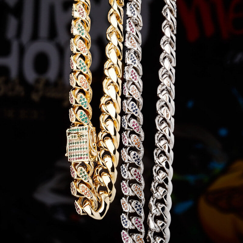 14mm rainbow jewelry chain