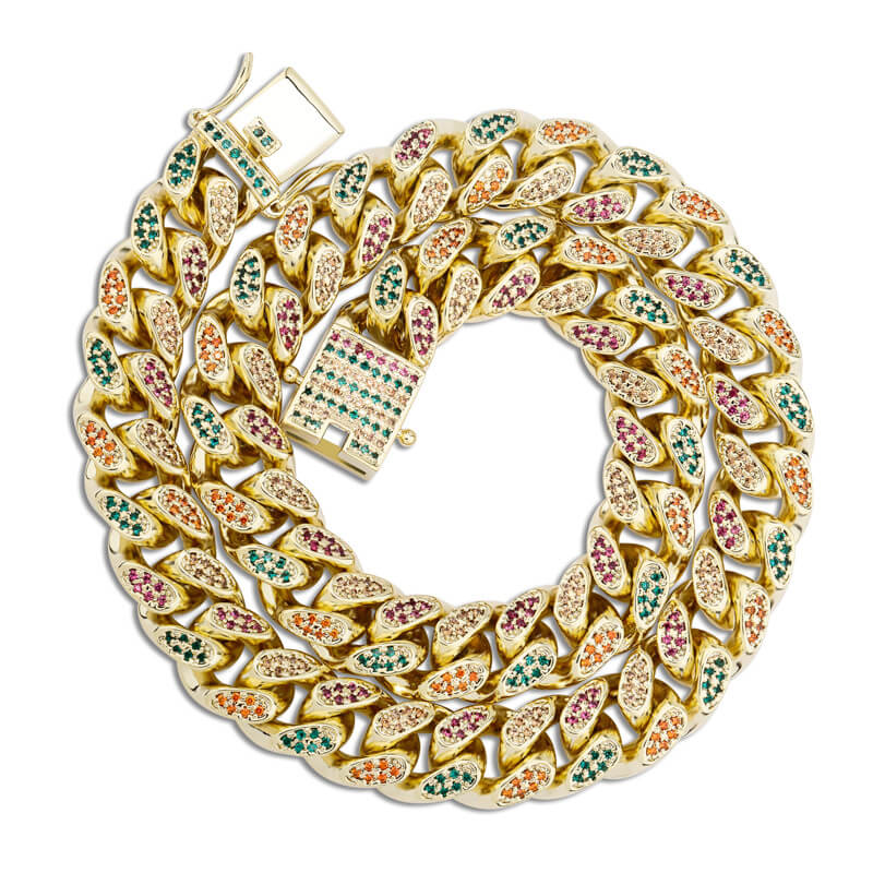 14mm rainbow jewelry chain