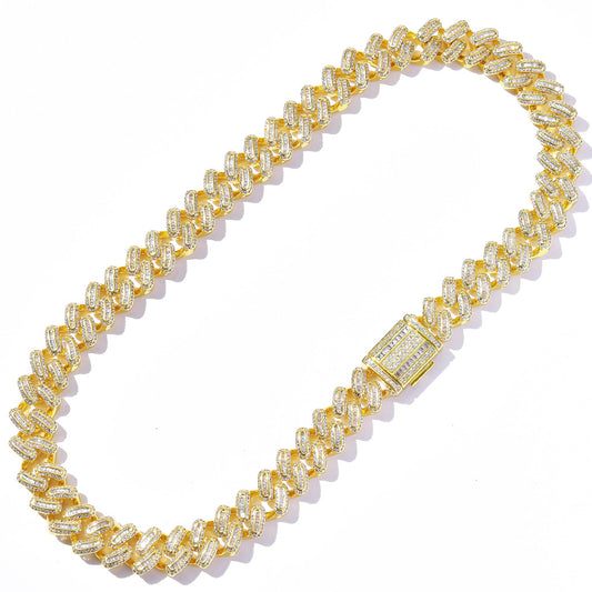 15mm Hiphop Micro Paved CZ Stone Cuban Link Bracelet