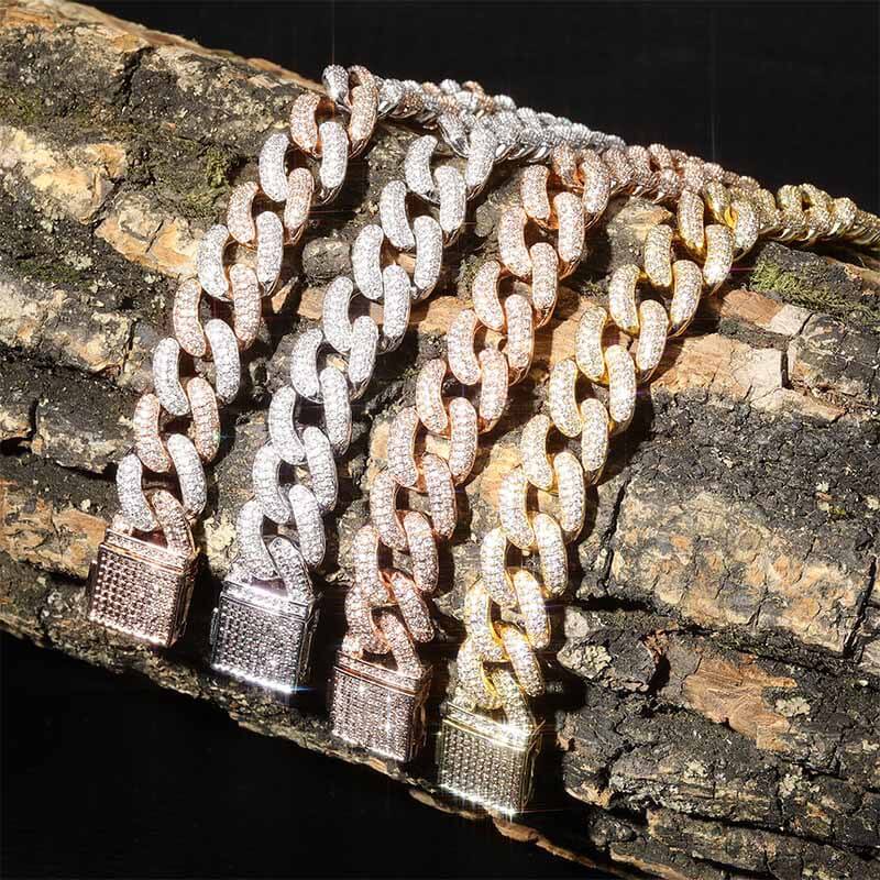 16mm Pig Nose Cuban Chain Bracelet
