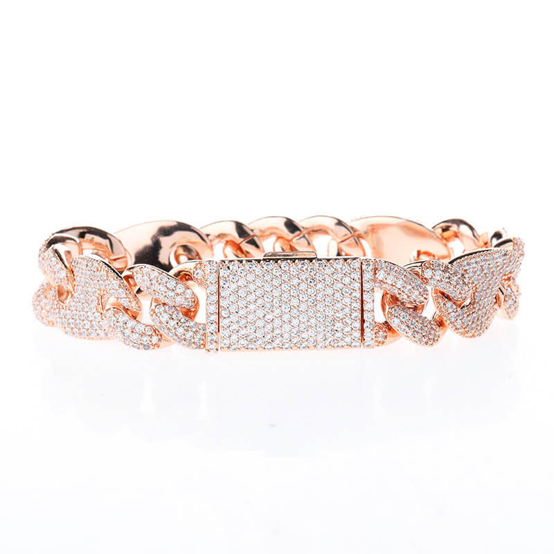 16mm Pig Nose Cuban Chain Bracelet04 | iceremix.com