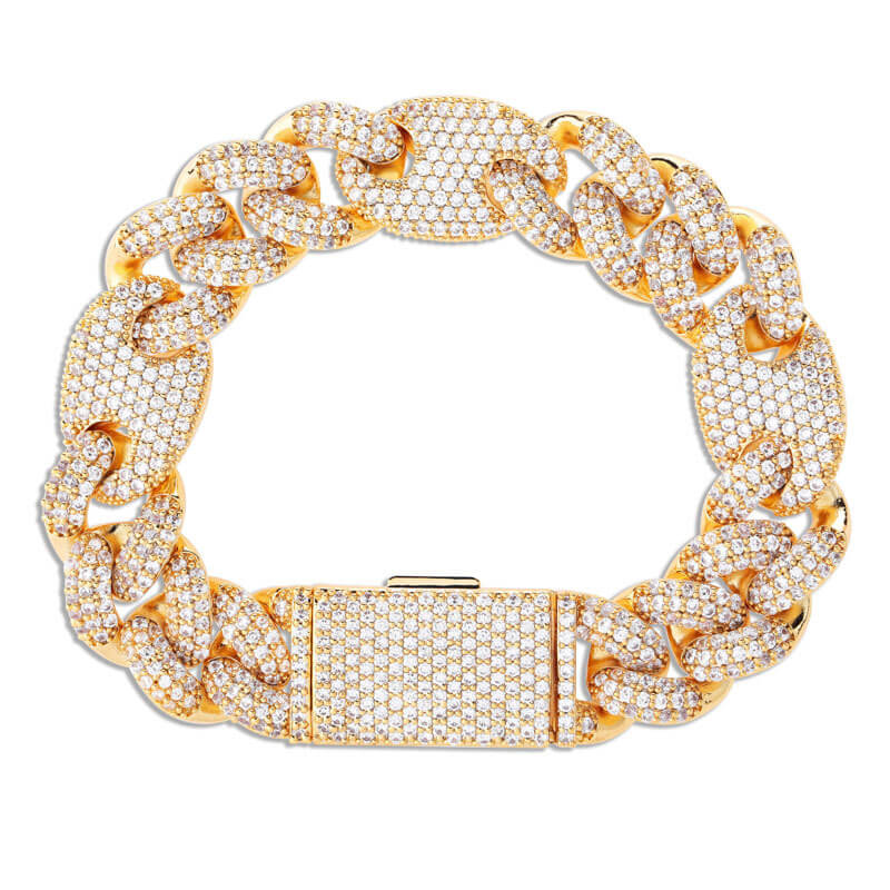 16mm Pig Nose Cuban Chain Bracelet