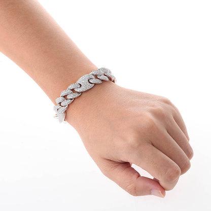 16mm Pig Nose Cuban Chain Bracelet