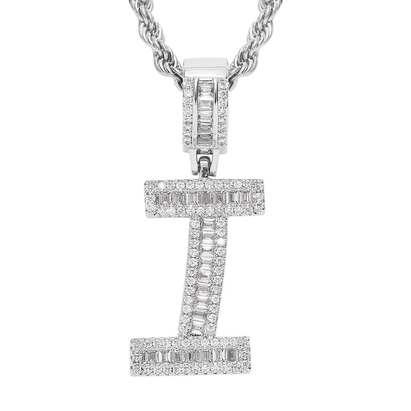 Square Zircon 26 English Letter Hip Hop Pendant