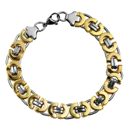 Flat hip hop men's bracelet