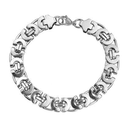 Flat hip hop men's bracelet