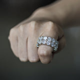 Iced Double Rows Gems Hip Hop Ring