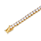 4mm Single Row Diamond Tennis Chain Copper Inlaid Zircon Necklace