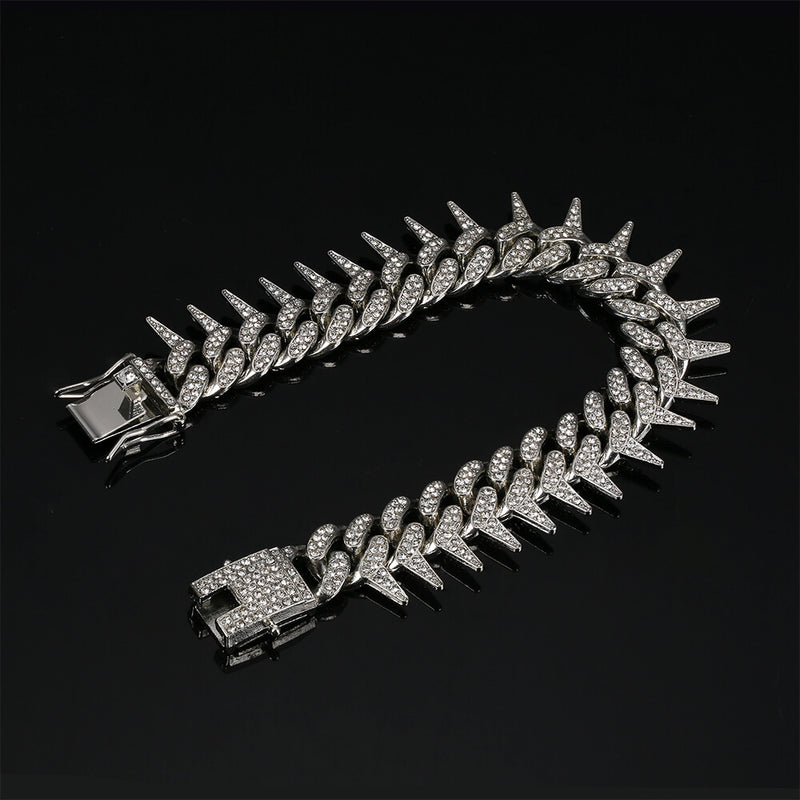 20mm Barbed Thorns Rap Bracelet04 | iceremix.com