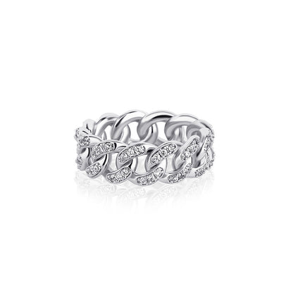 Iced Cuban Chain Hip Hop Ring