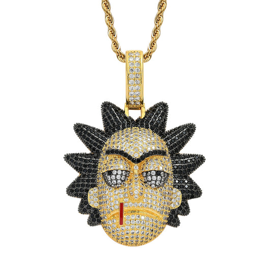 Iced Evil Rick Blooding Nose Zircon Pendant