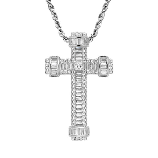 Personalized Retro Cubic Zircon Cross Pendant