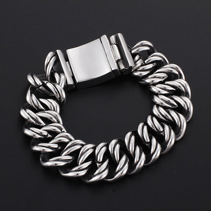 28mm Rough Domineering Stainless Steel Bracelet