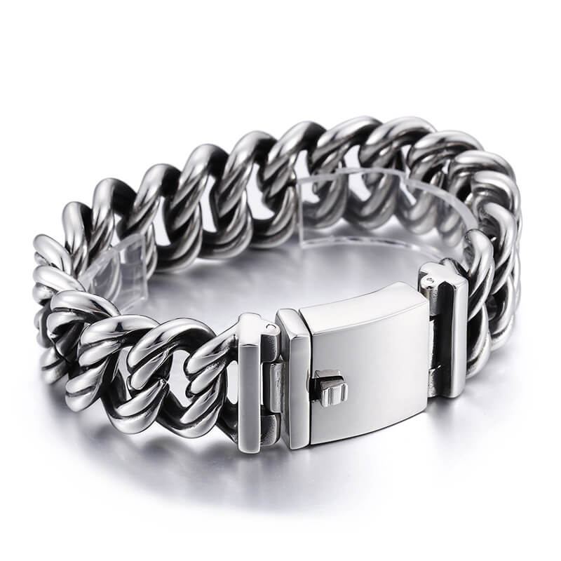 28mm Rough Domineering Stainless Steel Bracelet