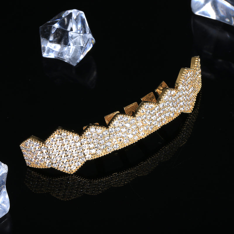 Gold-plated Micro-inlaid Zircon Hip Hop Grillz