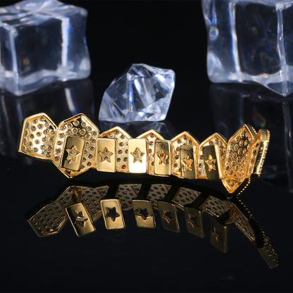 Gold-plated Micro-inlaid Zircon Hip Hop Grillz