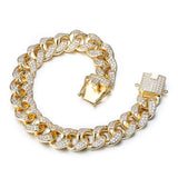 12mm Micro Paved Zircon Personality Hip Hop Cuban Necklace