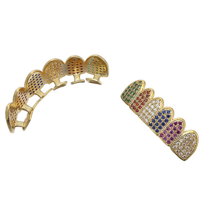 New Micro-inlaid Colorful Zircon Hip Hop Grillz