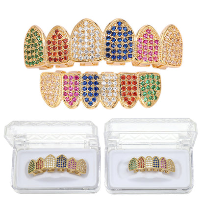 New Micro-inlaid Colorful Zircon Hip Hop Grillz