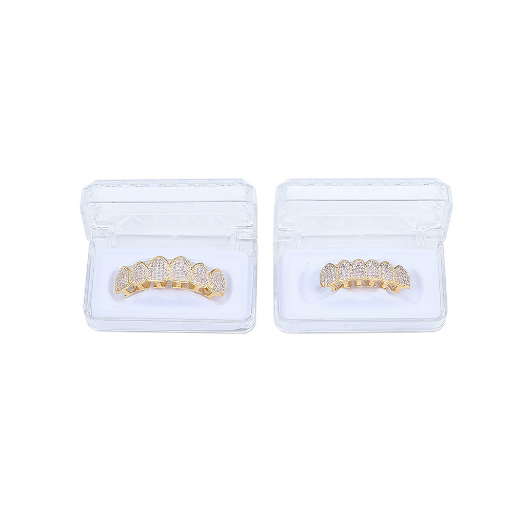 Halloween Micro-inlaid Pink Zircon Hip-hop Grillz