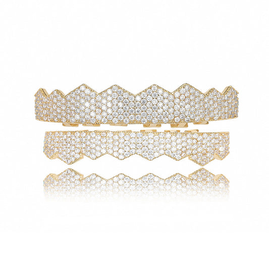 Gold-plated Micro-inlaid Zircon Hip Hop Grillz